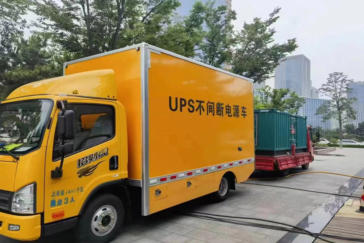 博望发电机租赁施工现场