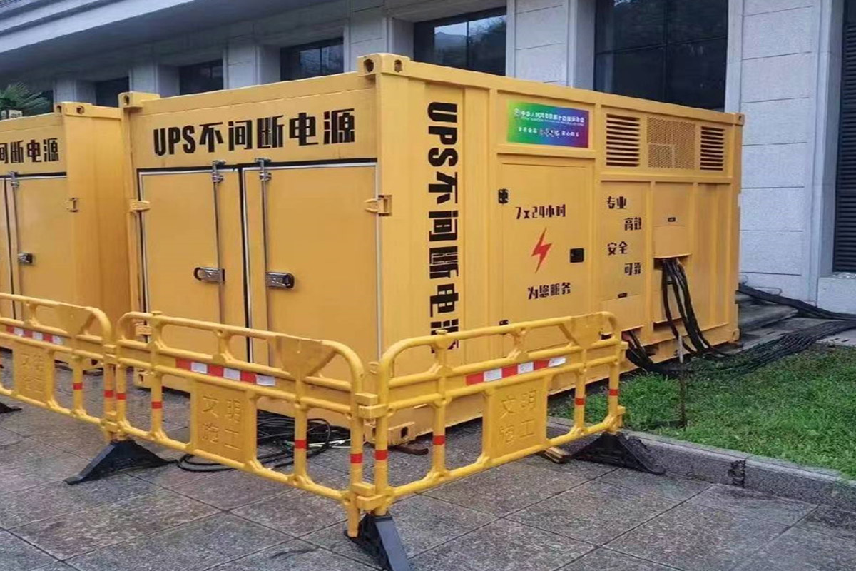 博望发电机租赁施工现场