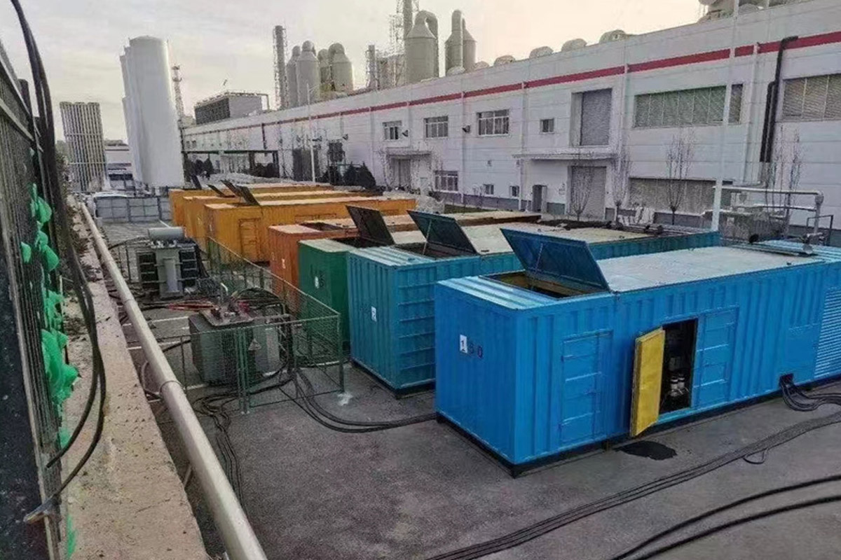 博望发电机租赁施工现场